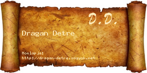 Dragan Detre névjegykártya